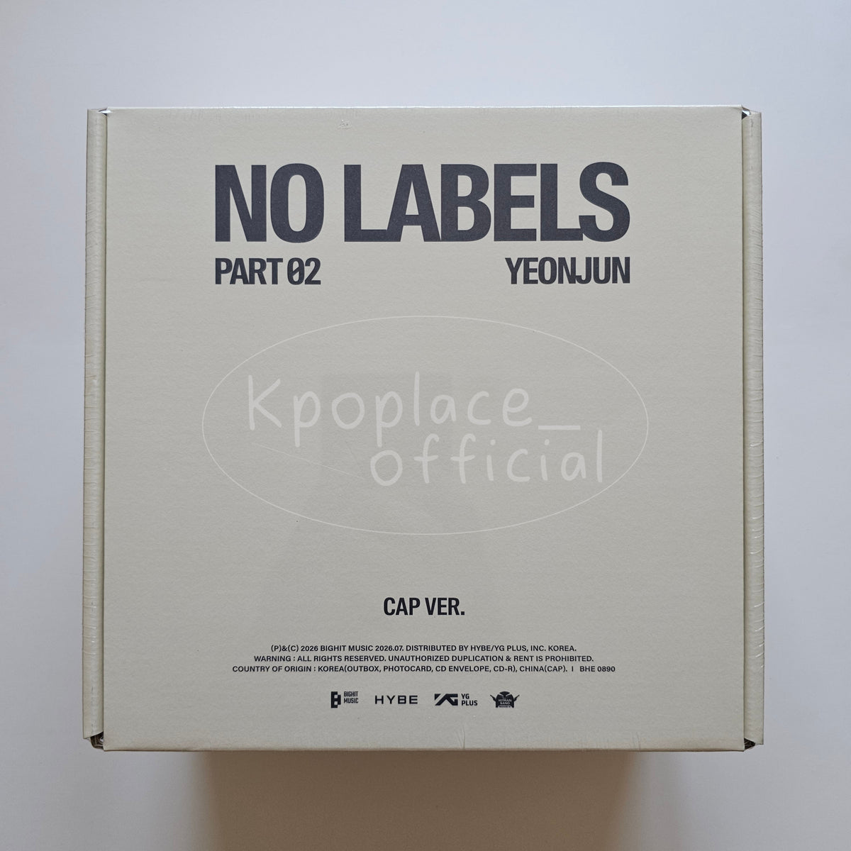 TOMORROW X TOGETHER TXT YEONJUN NO LABELS: PART 02 Cap Ver.