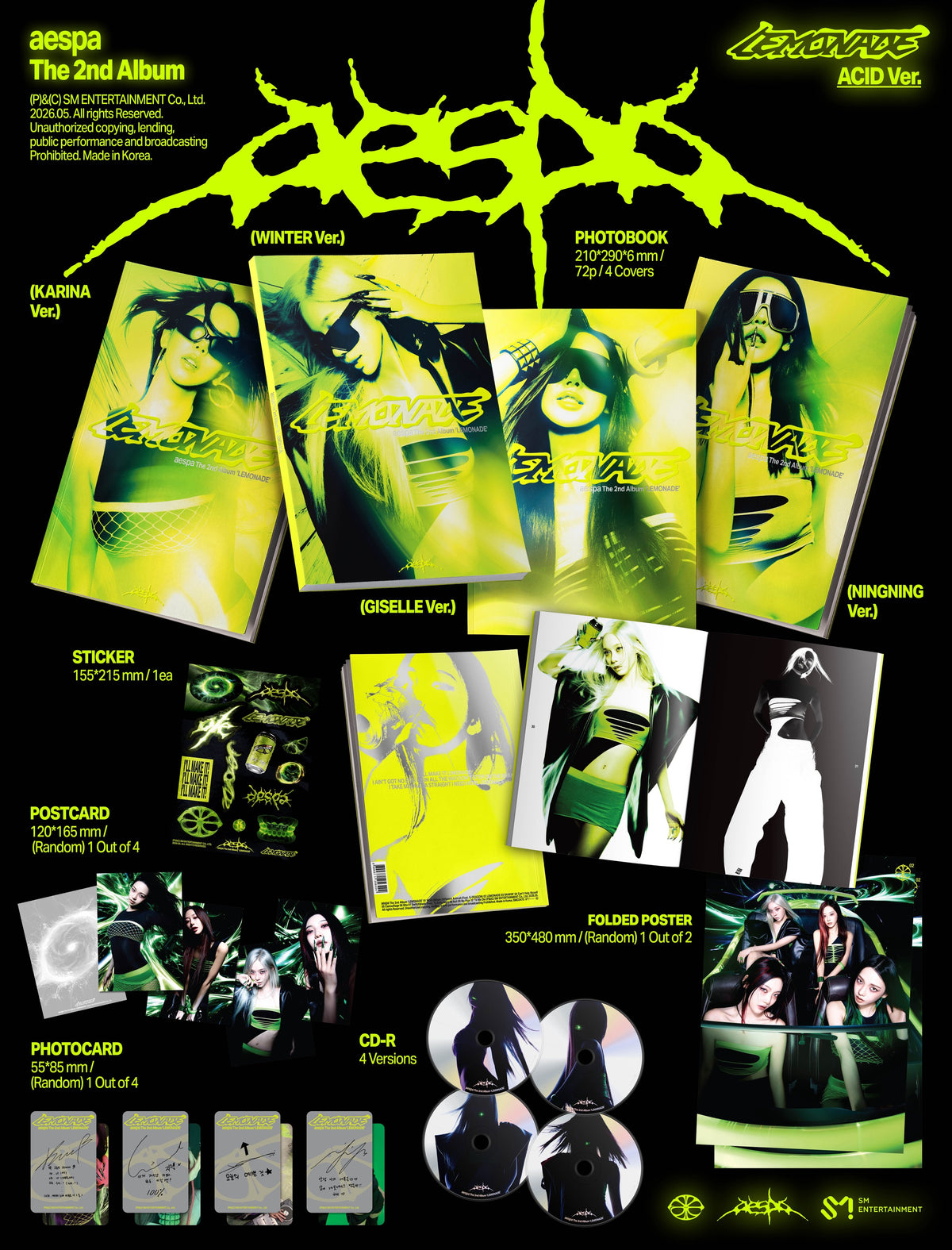 aespa 2nd Album LEMONADE ACID Ver.
