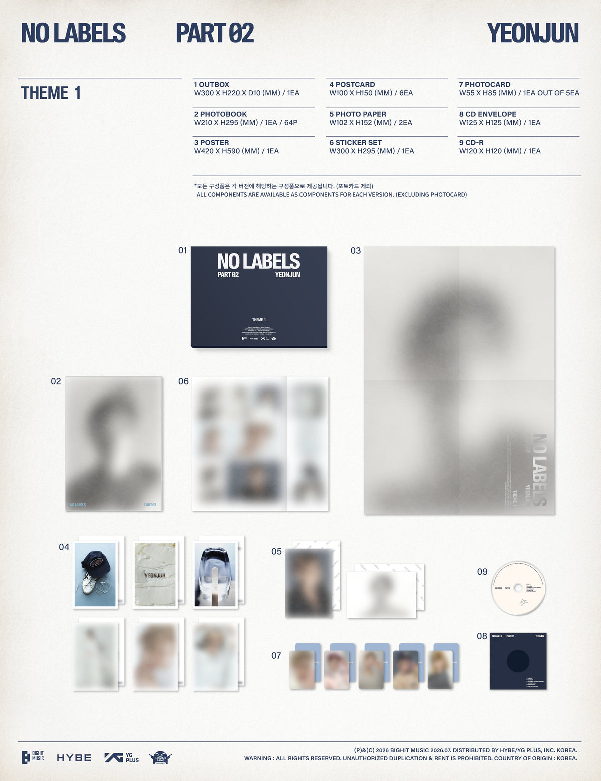 TOMORROW X TOGETHER TXT YEONJUN NO LABELS: PART 02 Photobook Ver.