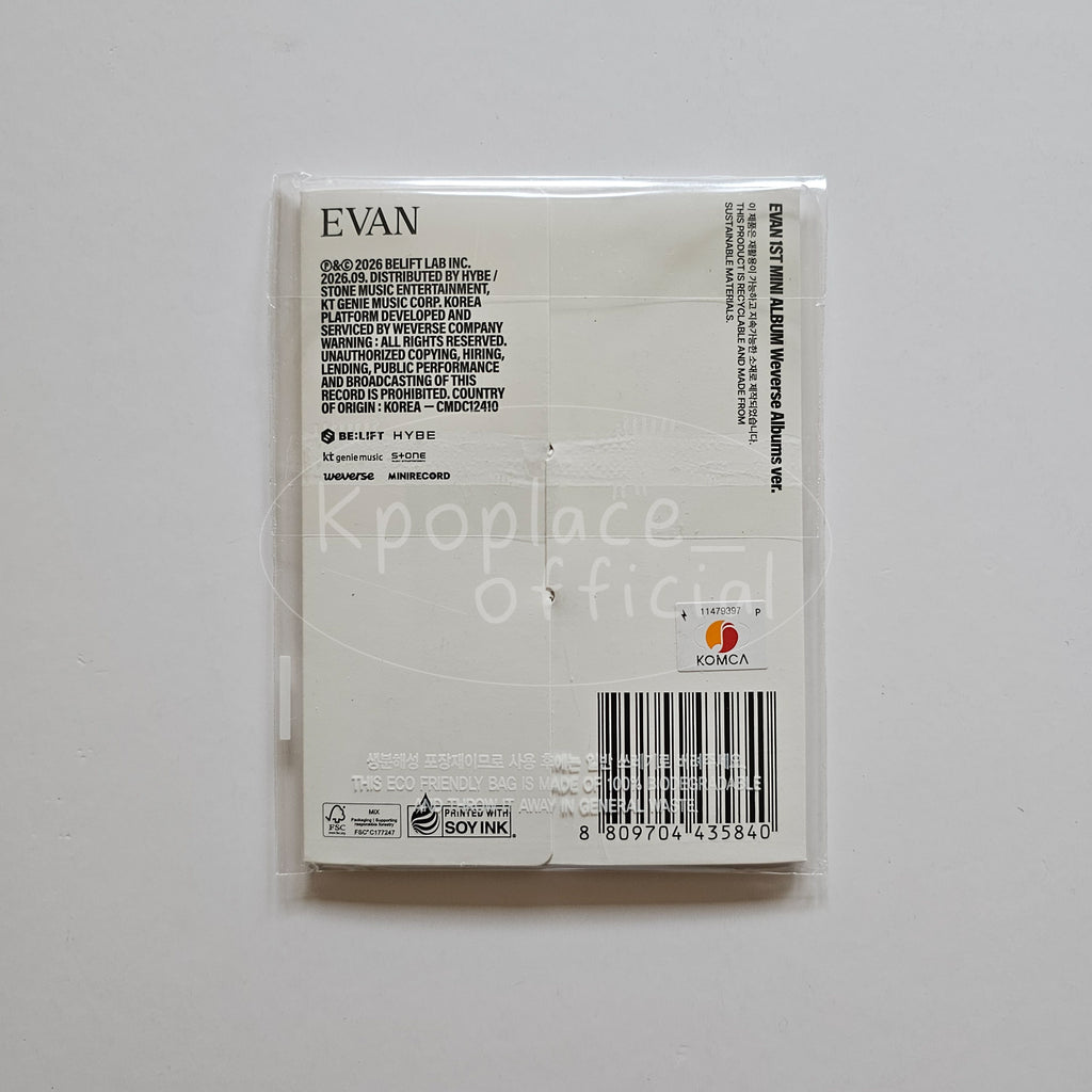 EVAN 1st Mini Album DEATH OF ME Weverse Albums Ver.