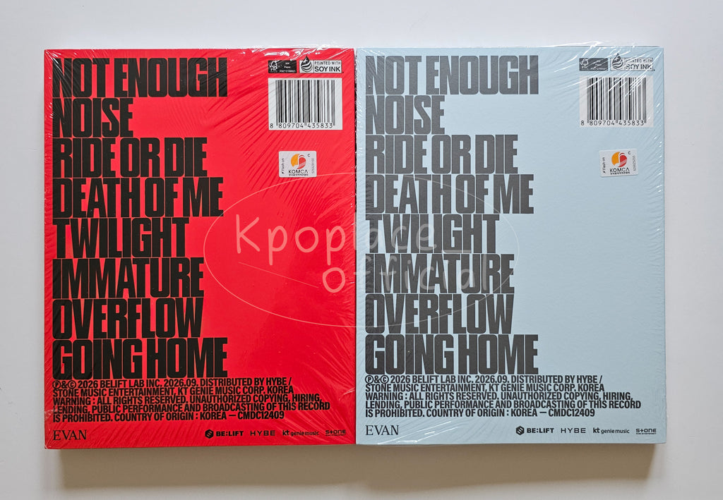EVAN 1st Mini Album DEATH OF ME EXPLOSION Ver. / NATURAL Ver.