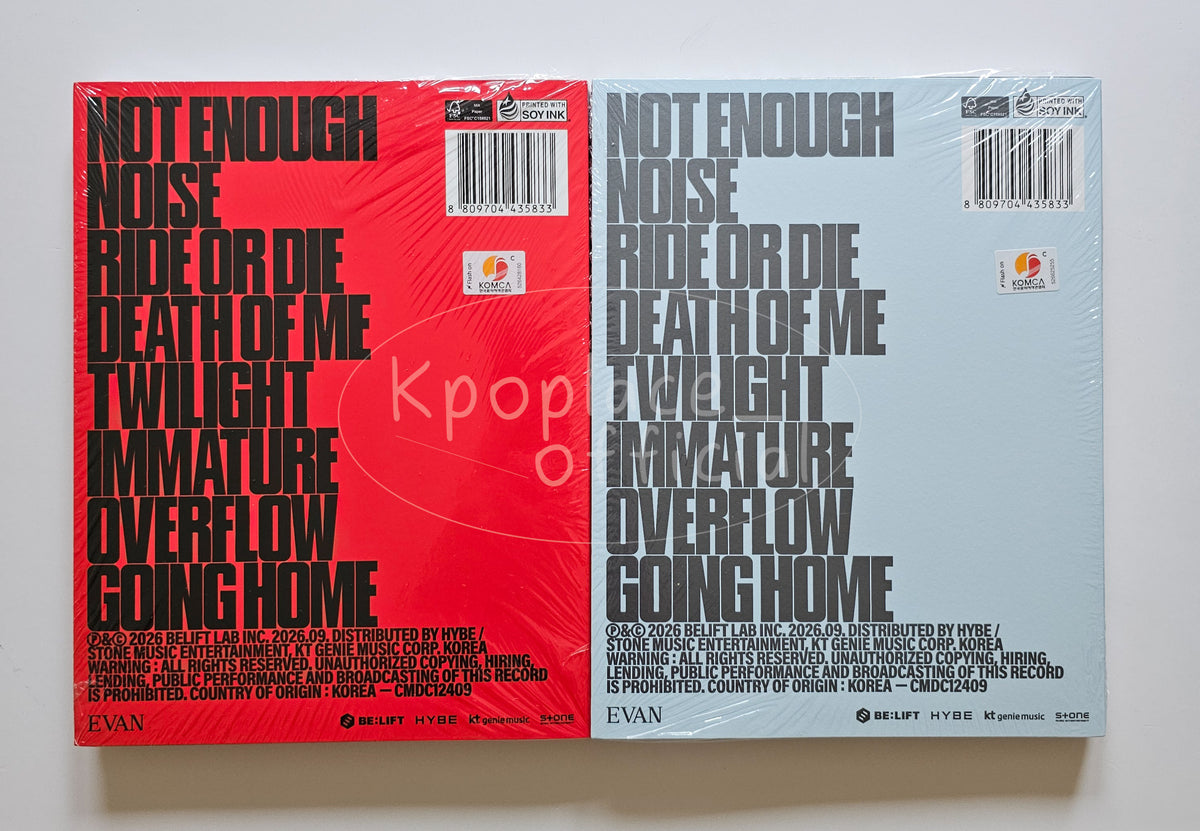 EVAN 1st Mini Album DEATH OF ME EXPLOSION Ver. / NATURAL Ver.
