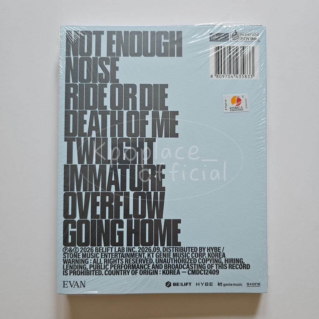 EVAN 1st Mini Album DEATH OF ME EXPLOSION Ver. / NATURAL Ver.