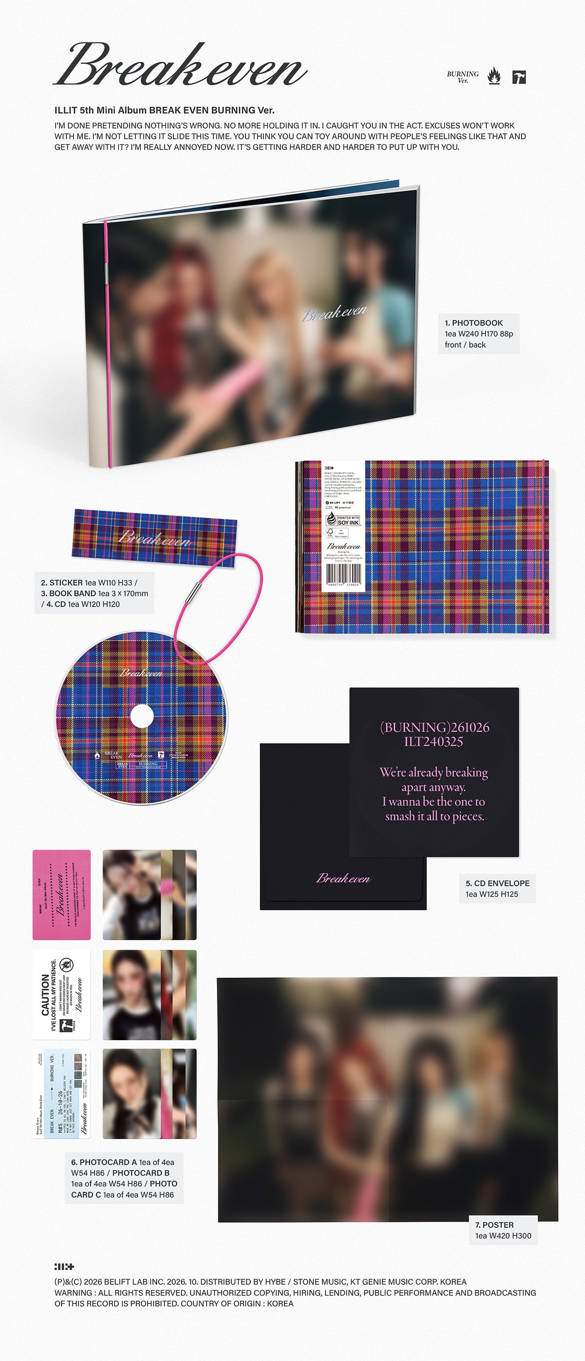 [Pre-order] ILLIT 5th Mini Album BREAK EVEN BURNING / QUIET / MAD Ver.
