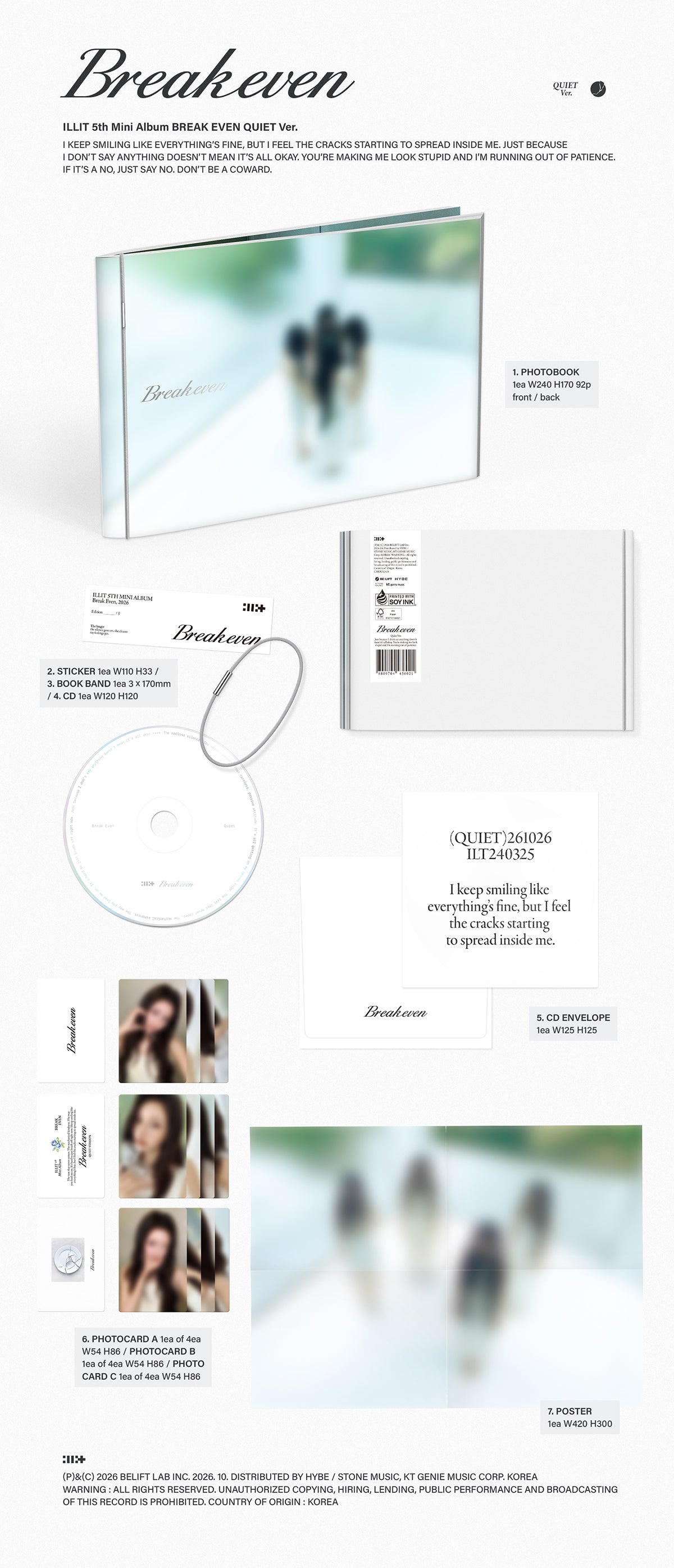 [Pre-order] ILLIT 5th Mini Album BREAK EVEN BURNING / QUIET / MAD Ver.