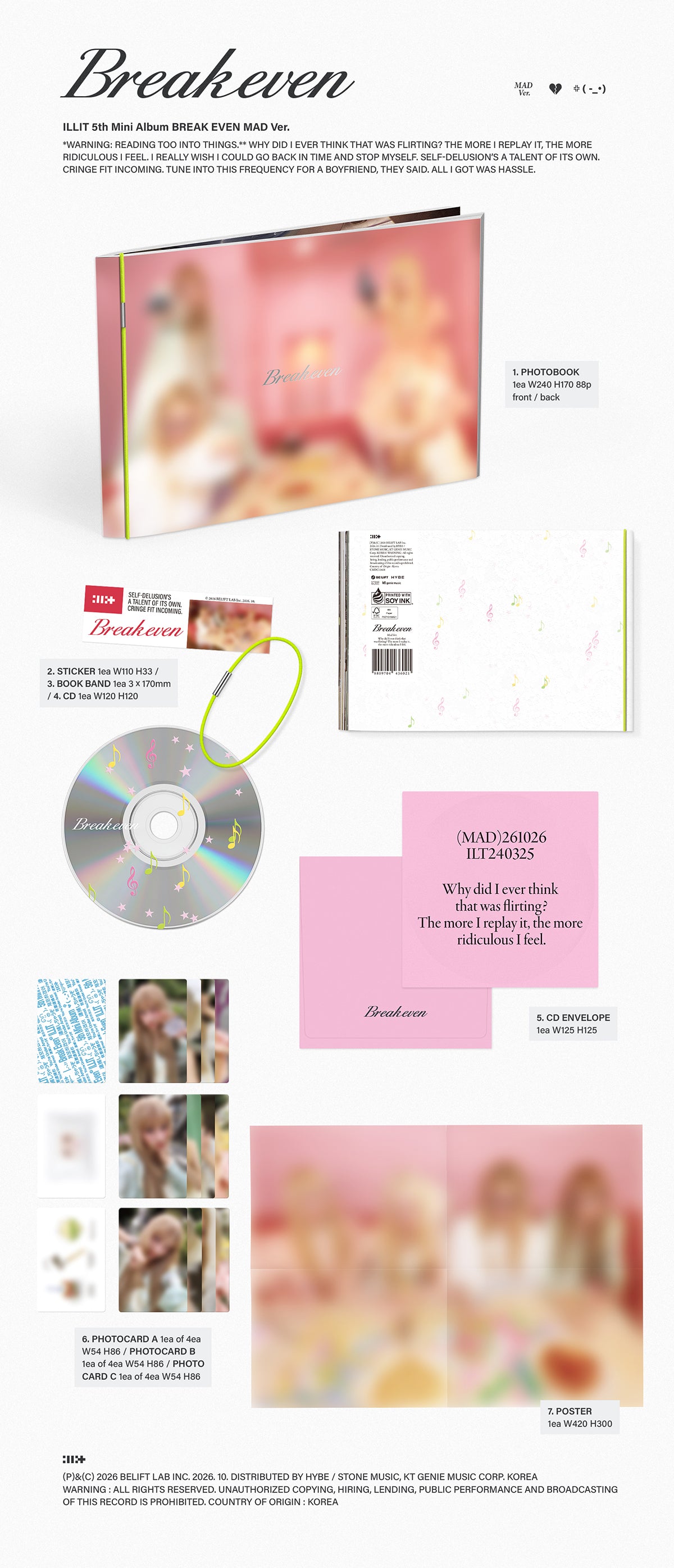 [Pre-order] ILLIT 5th Mini Album BREAK EVEN BURNING / QUIET / MAD Ver.