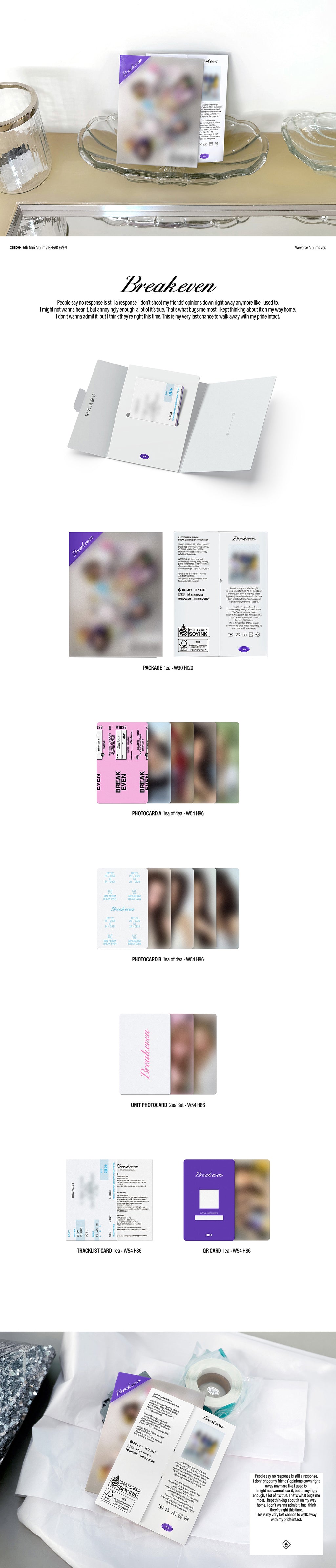 [Pre-order] ILLIT 5th Mini Album BREAK EVEN Weverse Albums Ver.