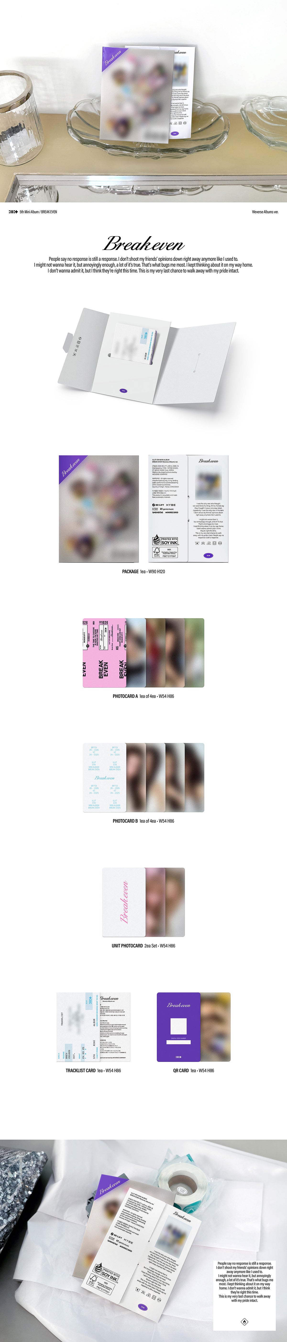 [Pre-order] ILLIT 5th Mini Album BREAK EVEN Weverse Albums Ver.