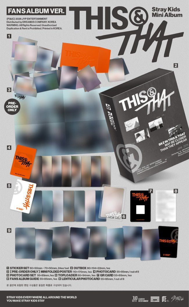 Stray Kids 10th Mini Album THIS & THAT FANS ALBUM Ver.