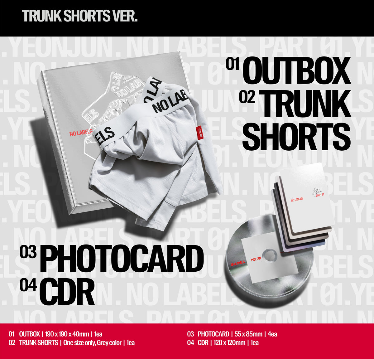 TOMORROW X TOGETHER TXT YEONJUN NO LABELS: PART 01 Trunk Shorts Ver.