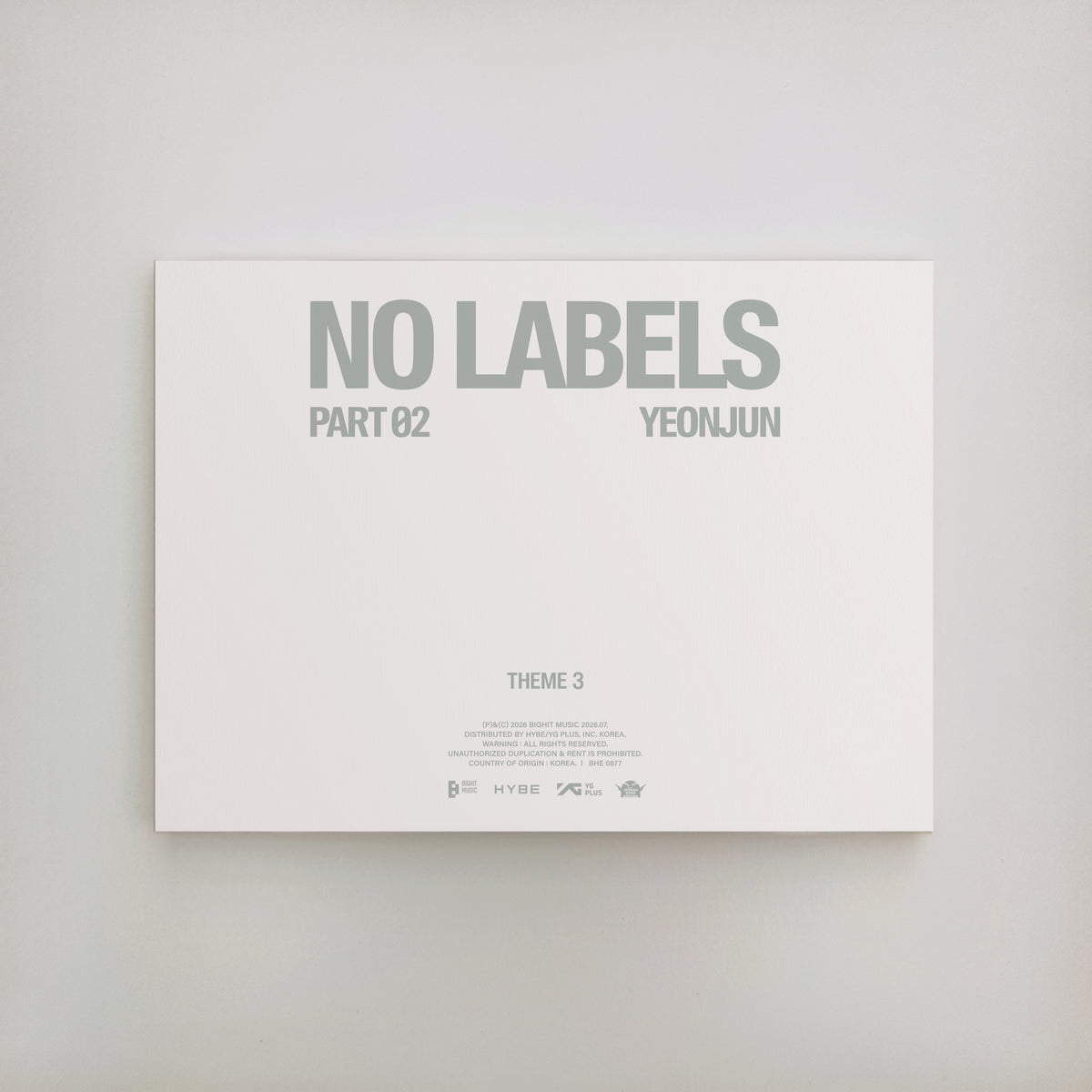 TOMORROW X TOGETHER TXT YEONJUN NO LABELS: PART 02 Photobook Ver.