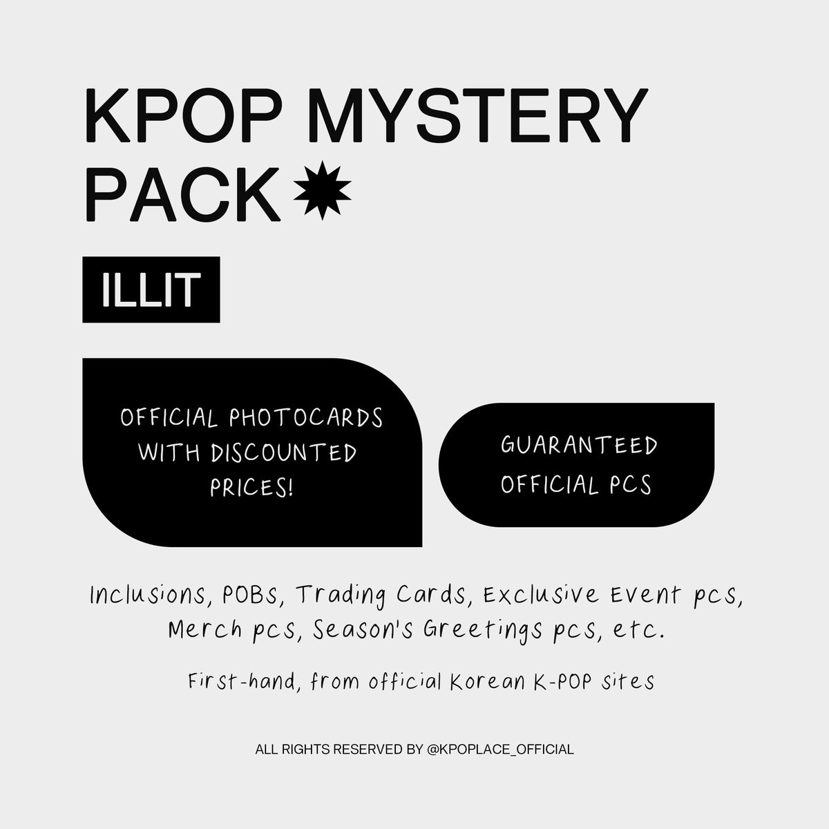 ILLIT K-POP MYSTERY PHOTOCARD PACK